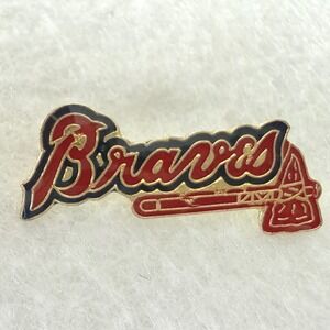 Vintage Atlanta Braves MLB Enamel Lapel Pin Tomahawk Logo 90s